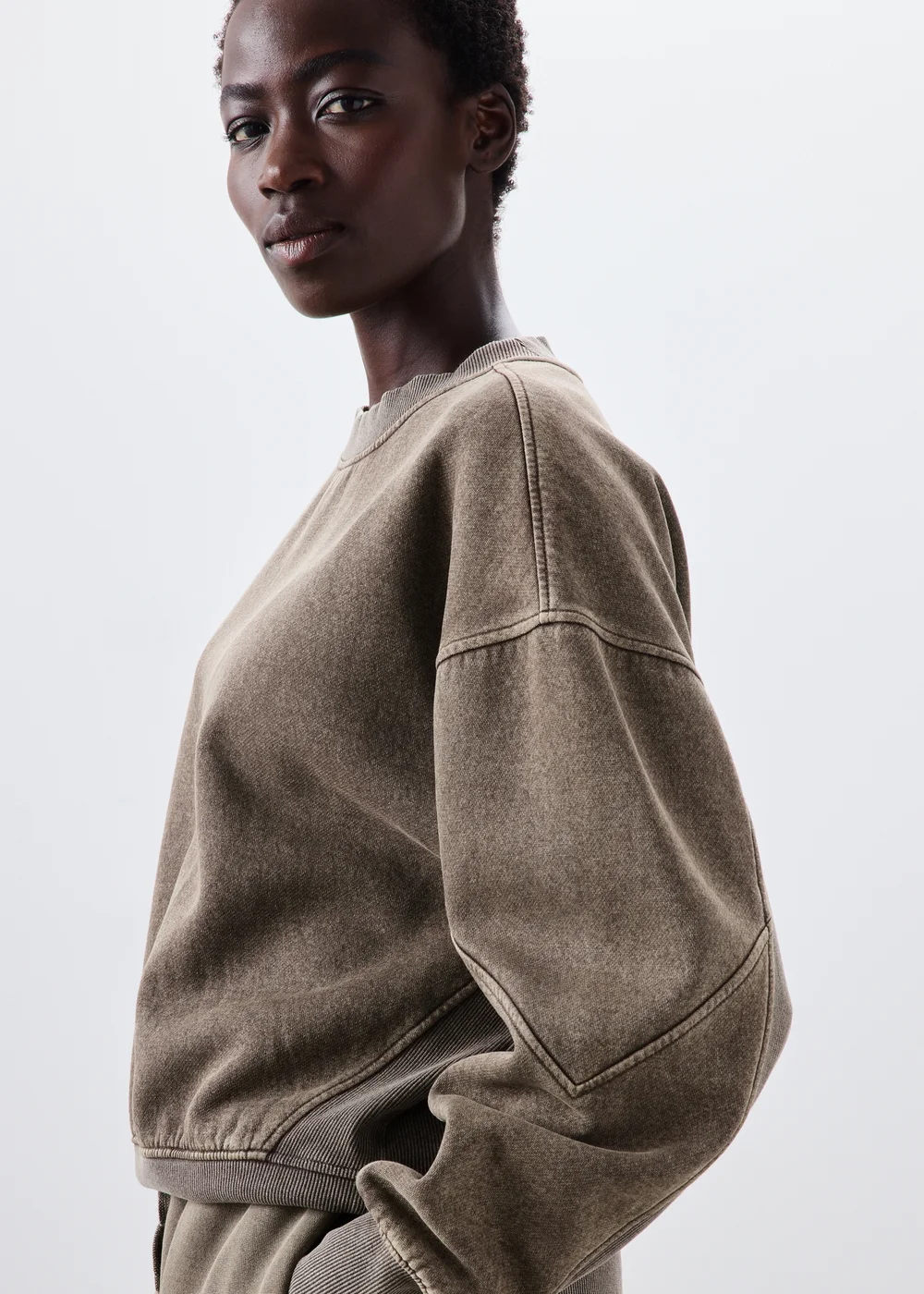Brown Acid Wash Sweatshirt - XS Image 3