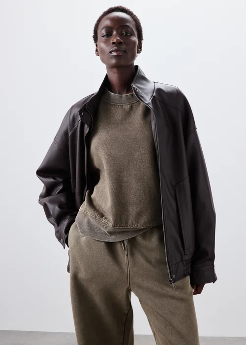 Brown Acid Wash Sweatshirt - XS Image 1