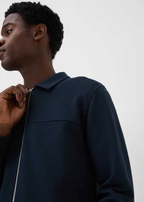 Navy Twill Jersey Jacket - S Image 3