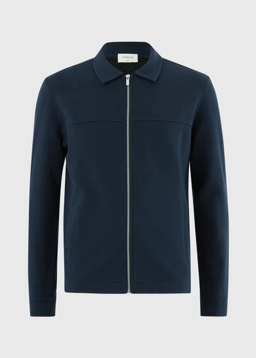 Navy Twill Jersey Jacket - S Image 4