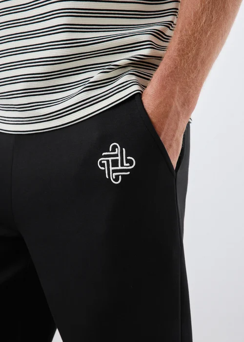 Black Smart Co Ord Jogging Bottoms - S Image 2