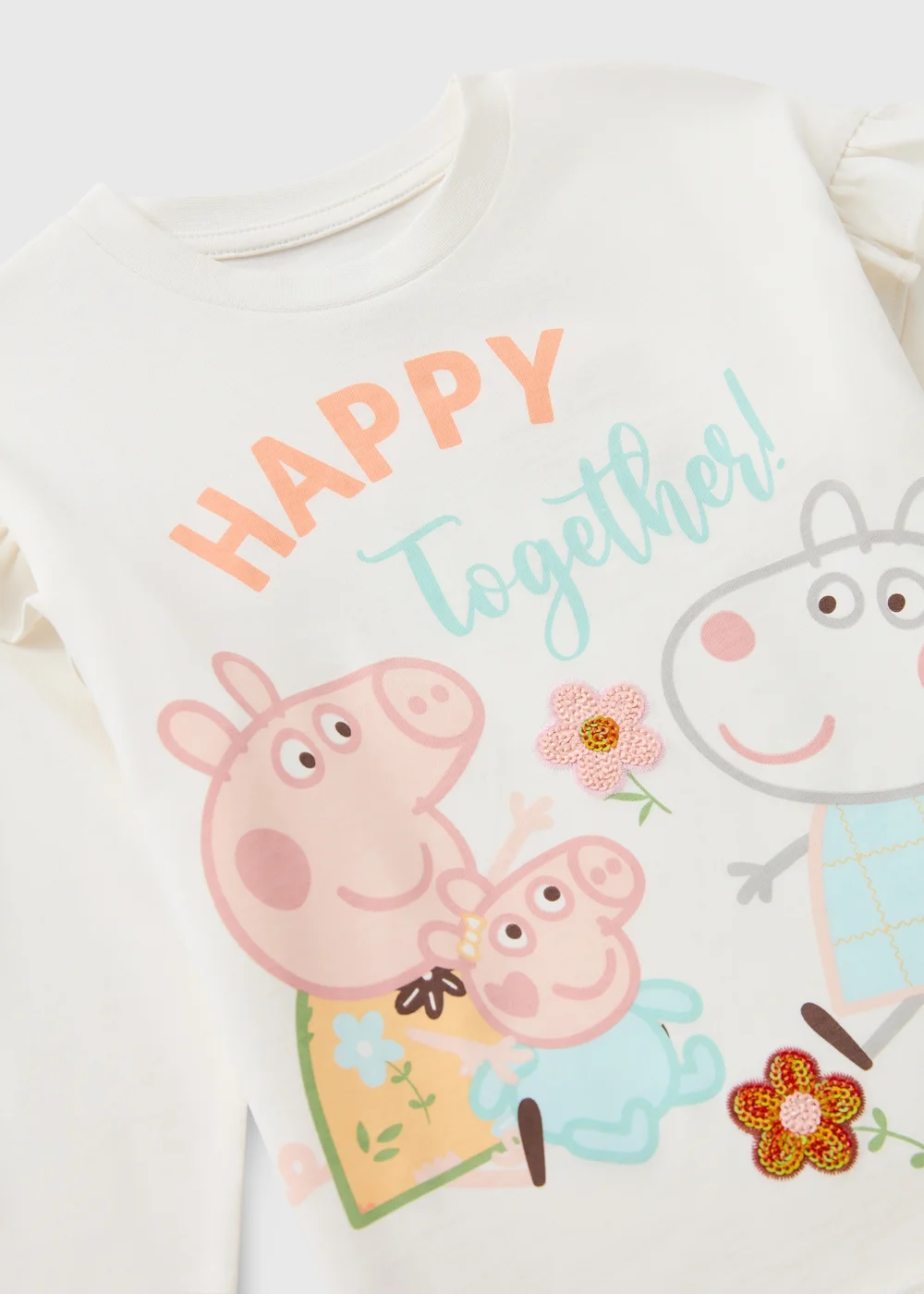 Peppa Pig Girls Cream Long Sleeve Top (1-5yrs) - 1-1.5 Yrs Image 2