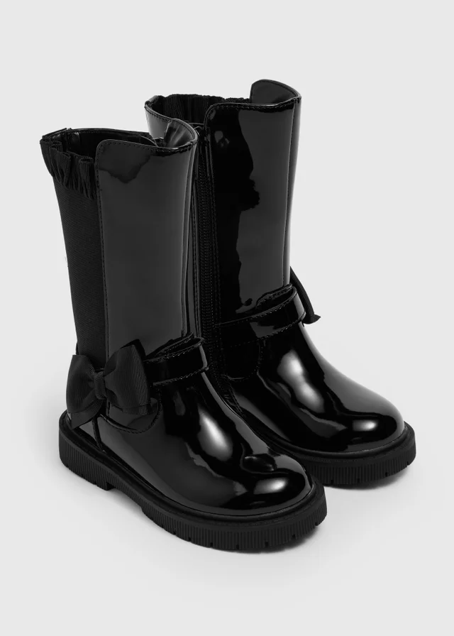 Girls Black Knee High Boots (Younger 4-12)