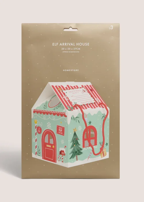 Green Elf Arrival Christmas House Gift Bag Image 3