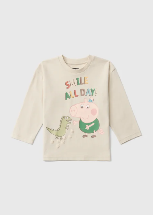 Boys Beige George Pig T-Shirt (1-5 Yrs) - 1-1.5 Yrs Image 1