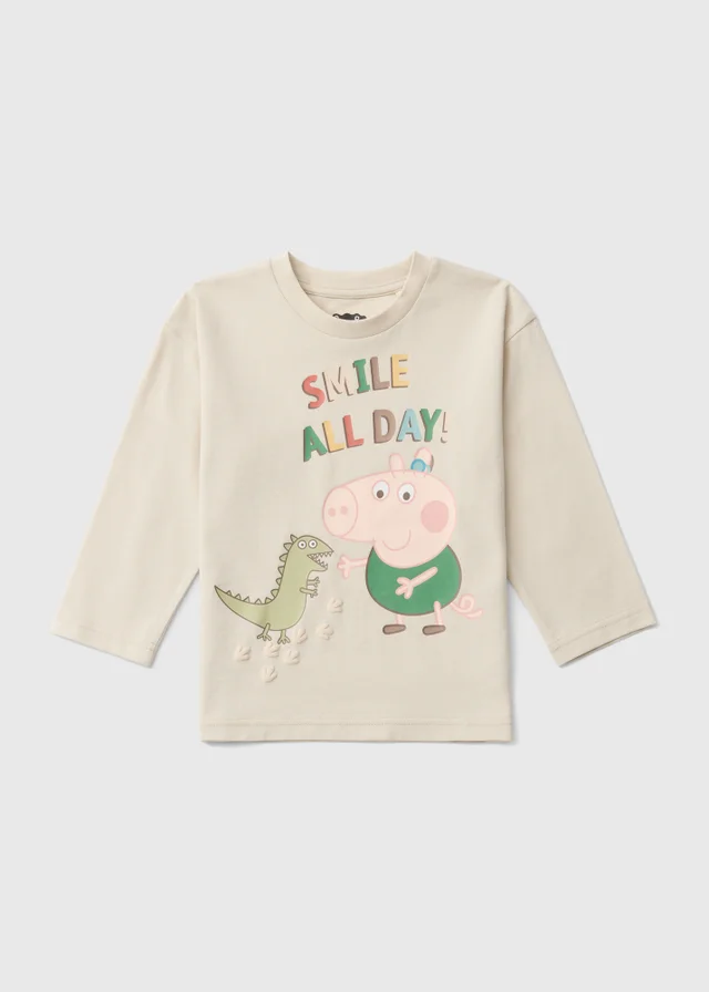 Boys Beige George Pig T-Shirt (1-5 Yrs)