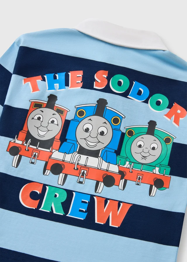 Boys Blue Striped Thomas & Friends Rugby Top (1-7yrs)
