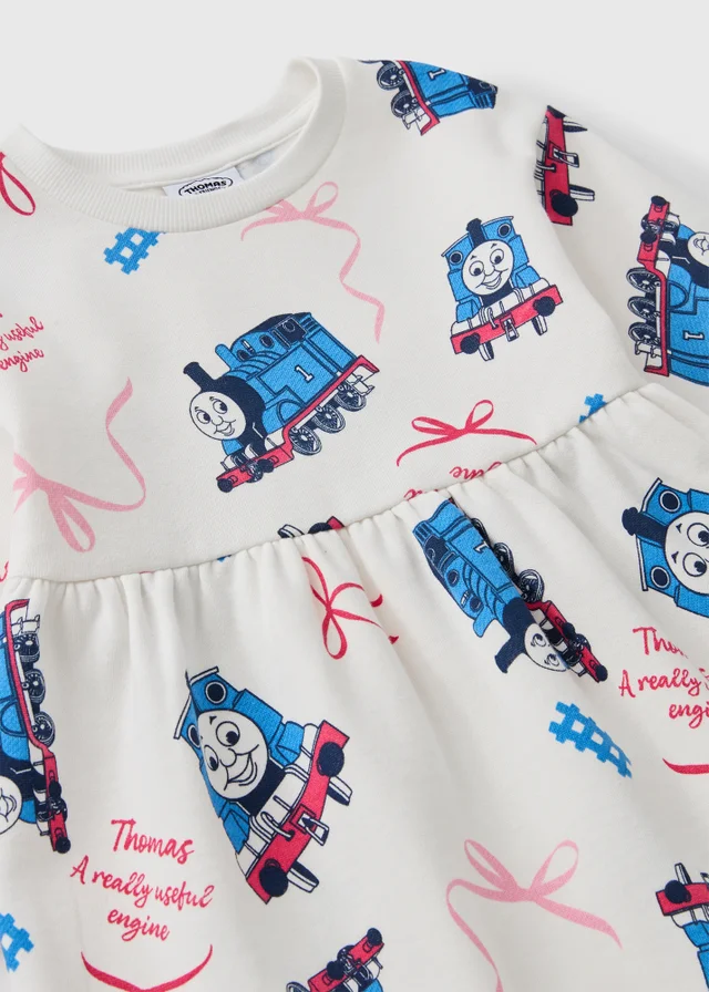 Thomas & Friends Girls Cream Long Sleeve Dress (1-7yrs)