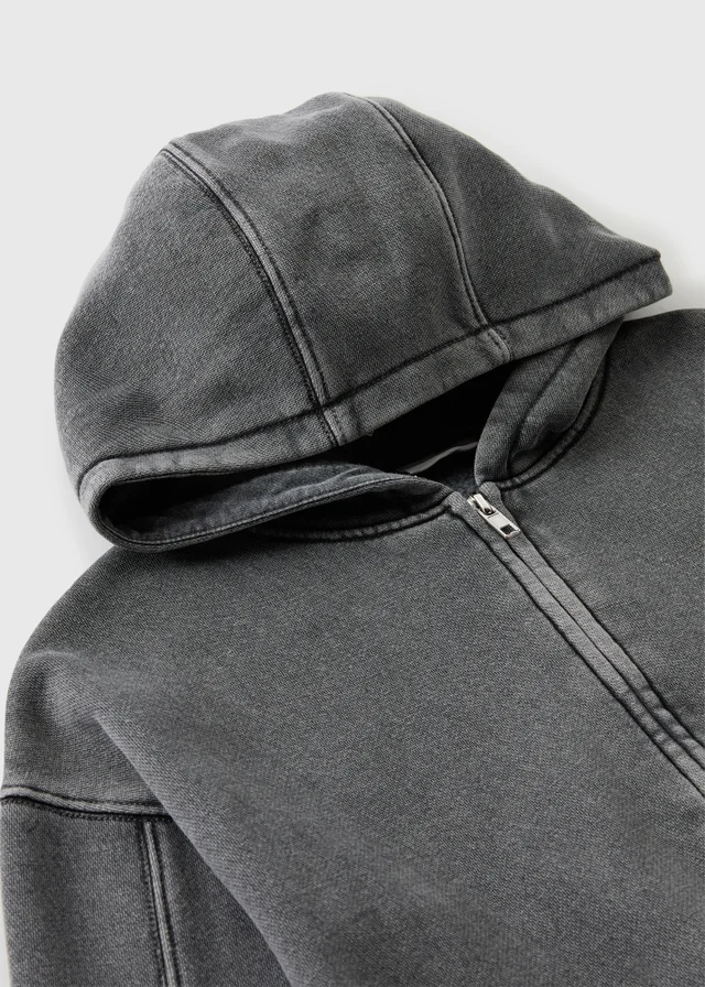 Girls Acid Wash Zip Up Hoodie (7-15yrs)