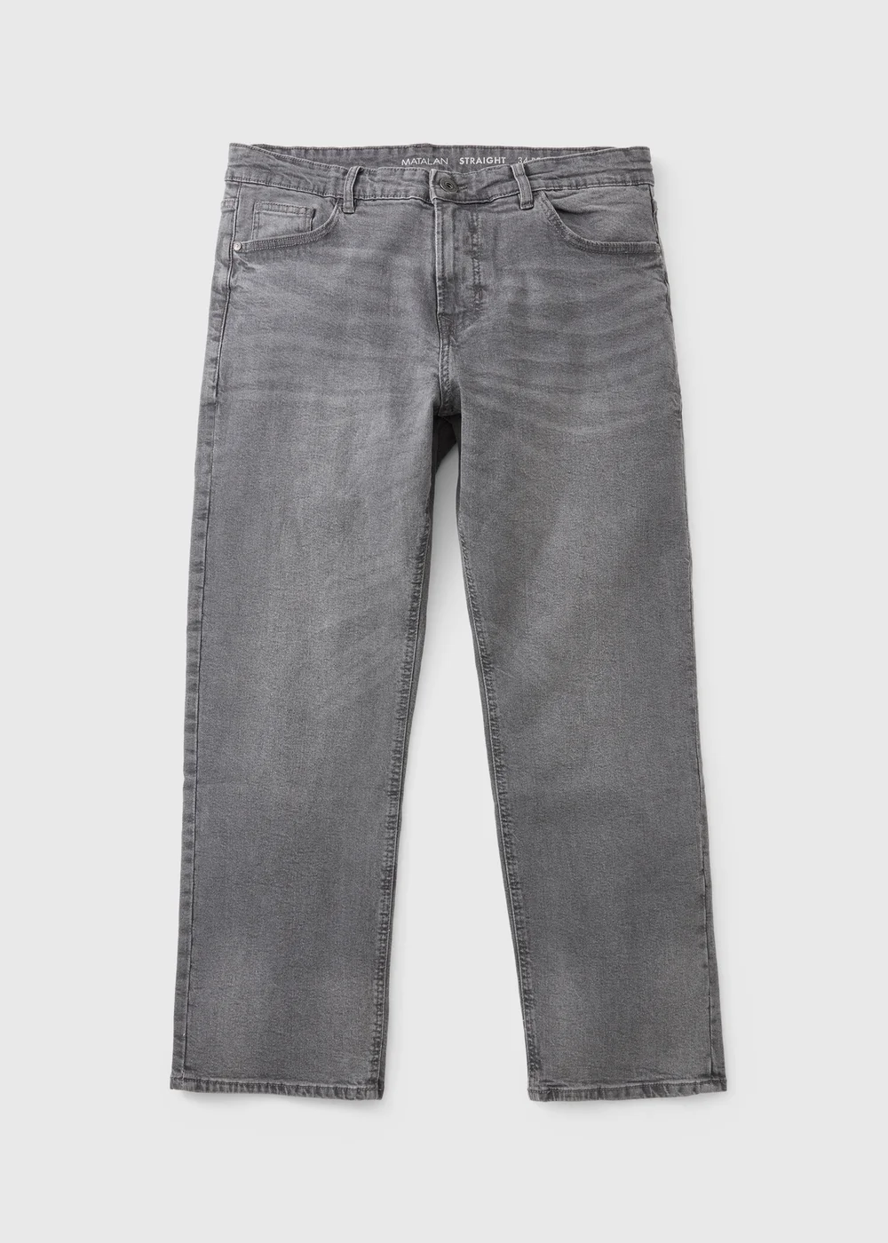 Light Grey Straight Fit Jeans - 32 R Image 3