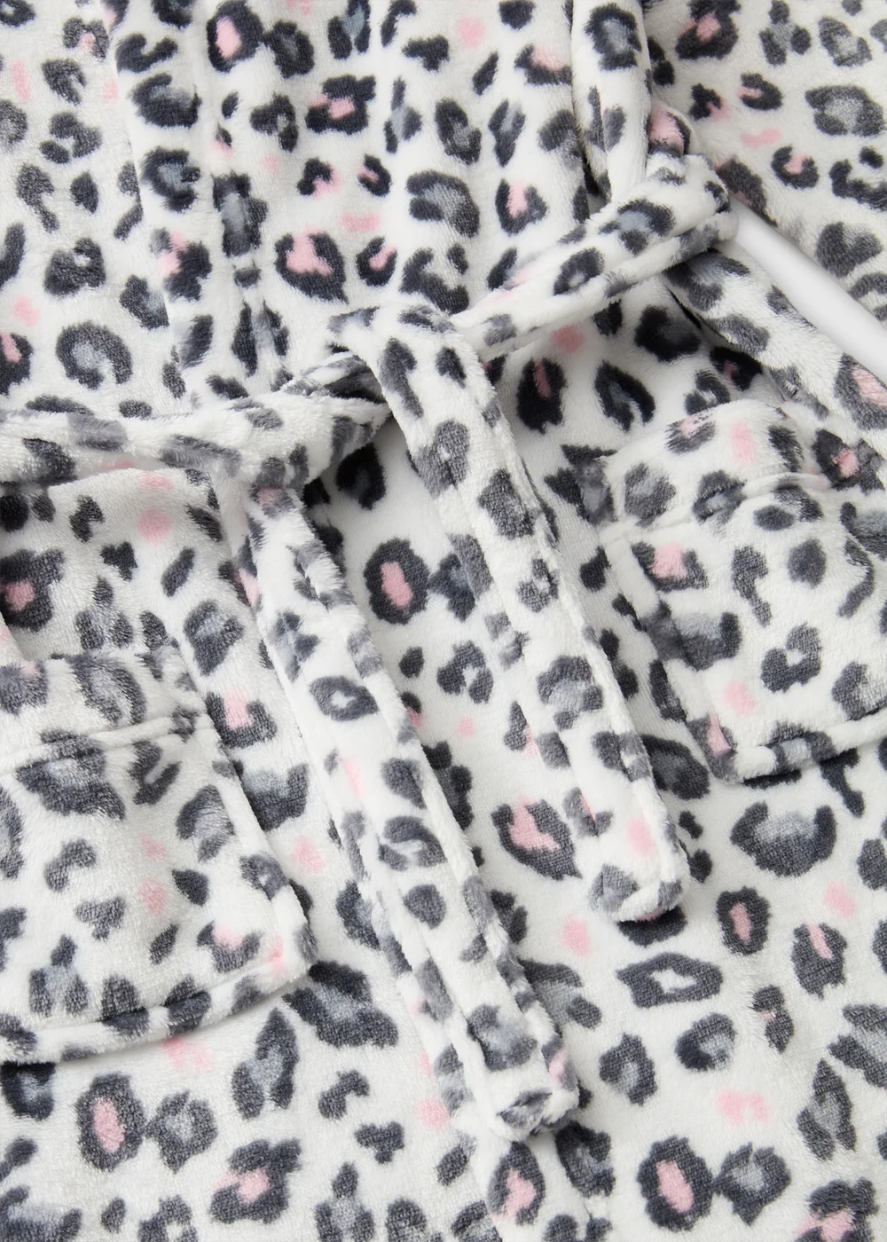 Girls Grey Leopard Print Dressing Gown (1-13yrs) - 2-3 Yrs Image 2