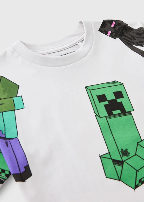 Boys Grey Minecraft T-Shirt (4-13 Yrs) - 4-5 Yrs Image 2