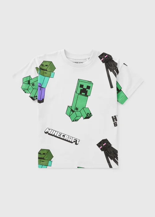 Boys Grey Minecraft T-Shirt (4-13 Yrs) - 4-5 Yrs Image 1