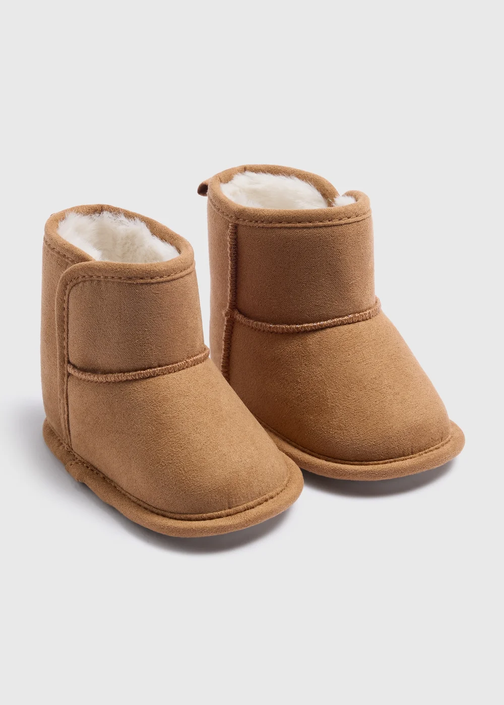 Baby Tan Snug Boots (0-18mths) - 0-3 months Image 1