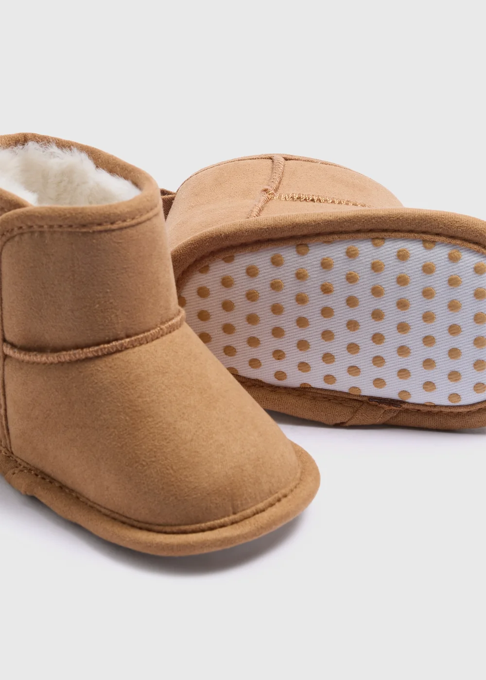 Baby Tan Snug Boots (0-18mths) - 0-3 months Image 2