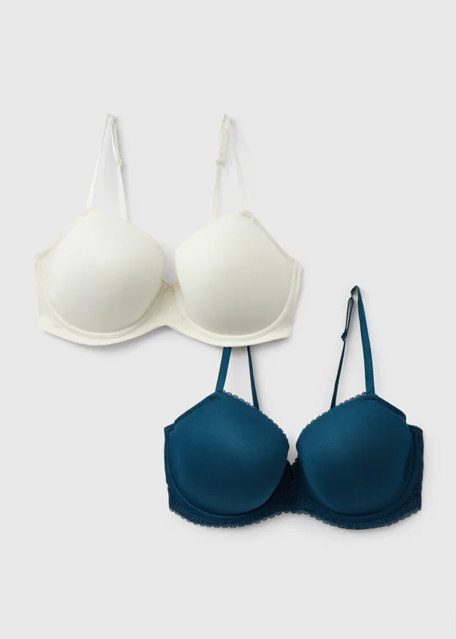 DD+ 2 Pack Navy/Cream Padded Bra