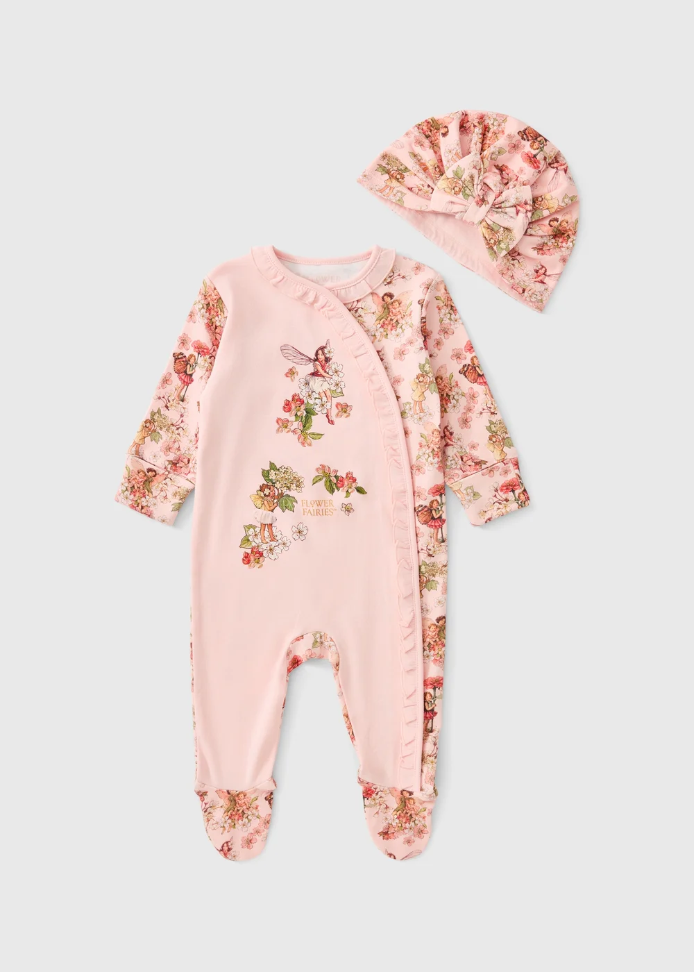Baby Flower Fairies Sleepsuit & Hat Bundle (0-18mths) - First Size Image 1