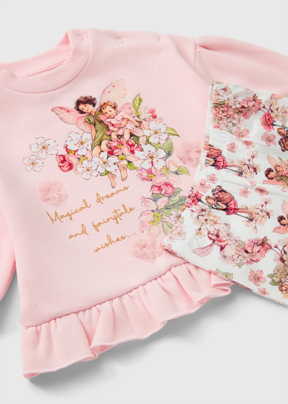 Baby Pink Fairies Top & Legging Set (0-23mths) - Up to 1 Month Image 2