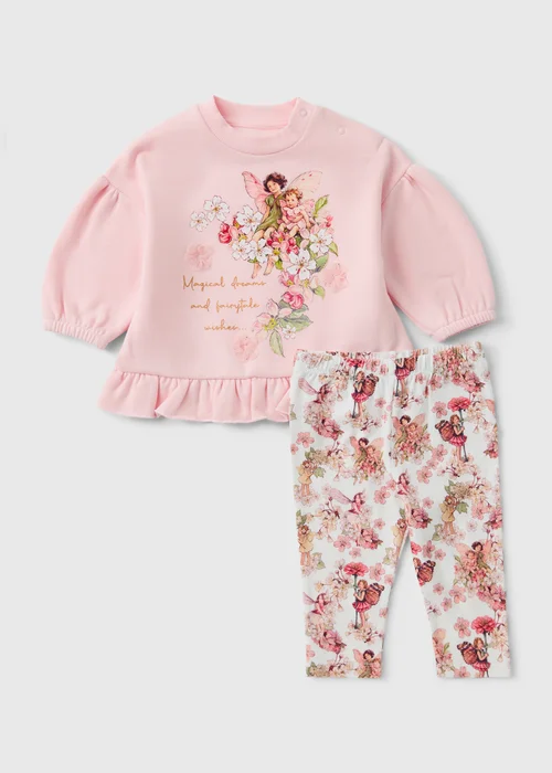 Baby Pink Fairies Top & Legging Set (0-23mths) - Up to 1 Month Image 1