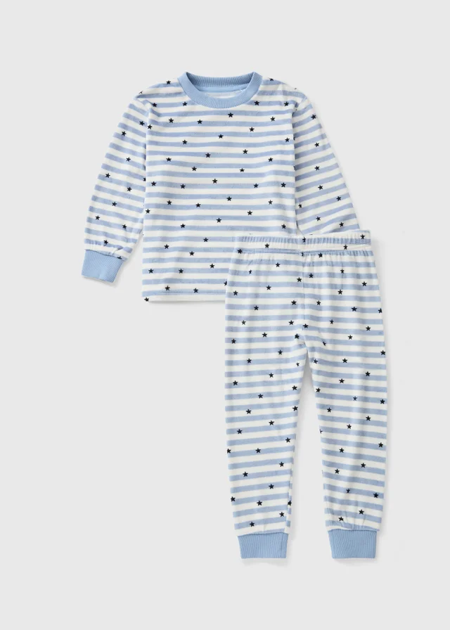 Boys Blue Striped Star Pyjamas (1-7 yrs)