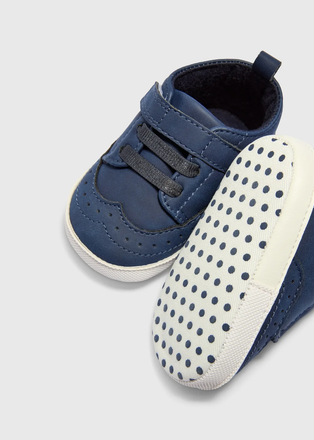 Baby Navy Brogue Shoes (Newborn-18 Mnths) - 0-3 months Image 2