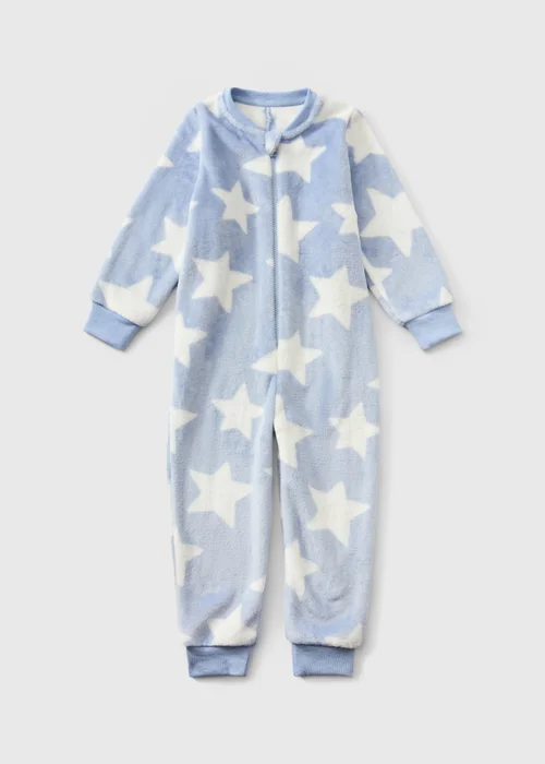 Boys Blue Star Print Onesie (1-7yrs) - 1-1.5 Yrs Image 1