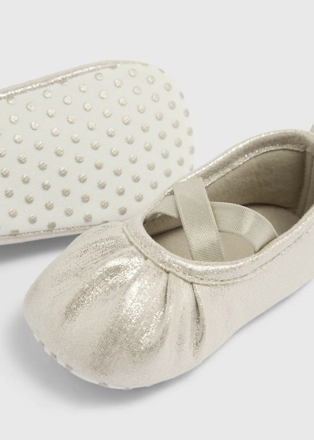 Baby Gold Ballet Shoes (Newborn-18 mnths) - 6-9 months Image 2