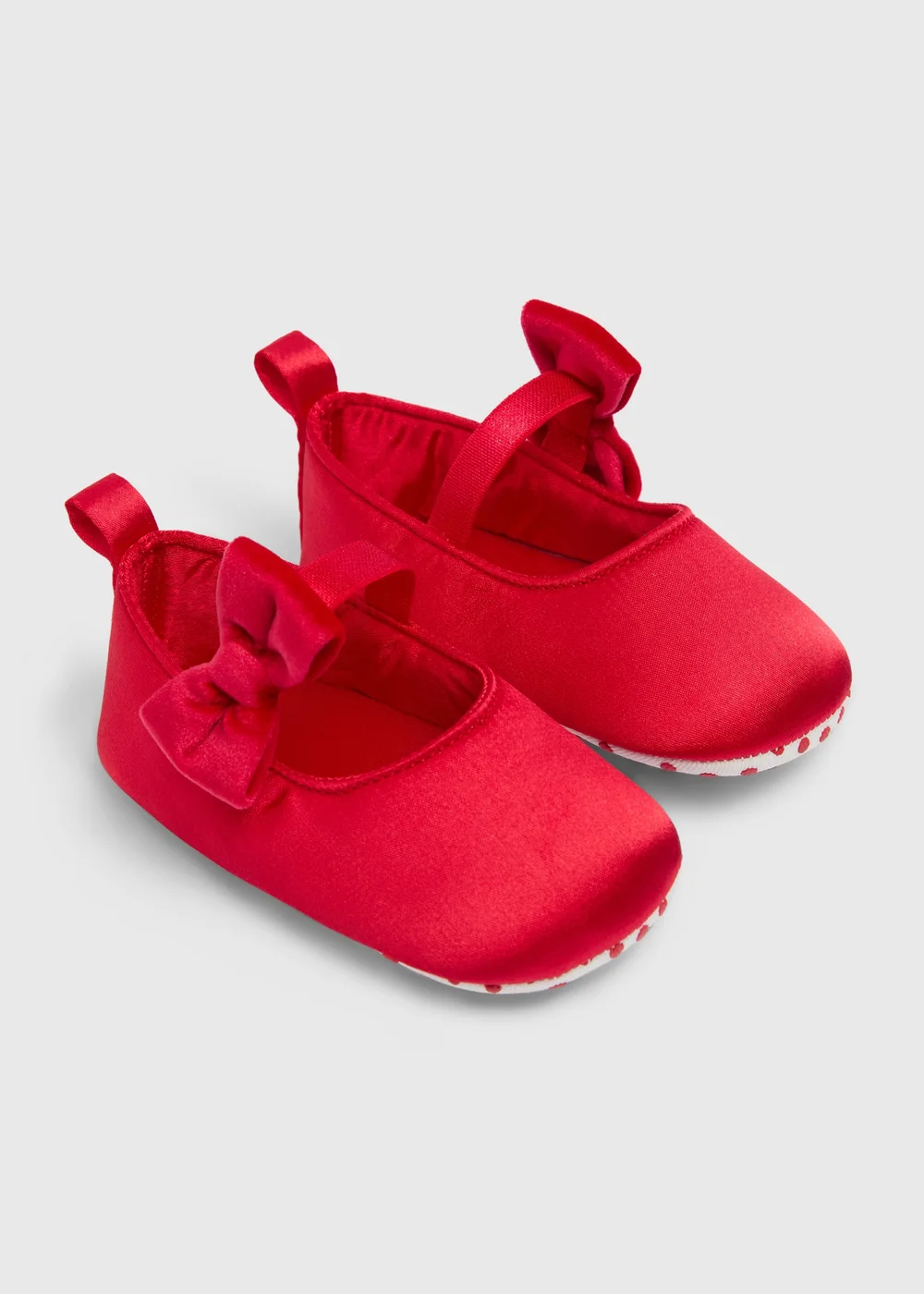 Baby Red Bow Ballet Shoes (Newborn-18 mnths) - 6-9 months Image 1