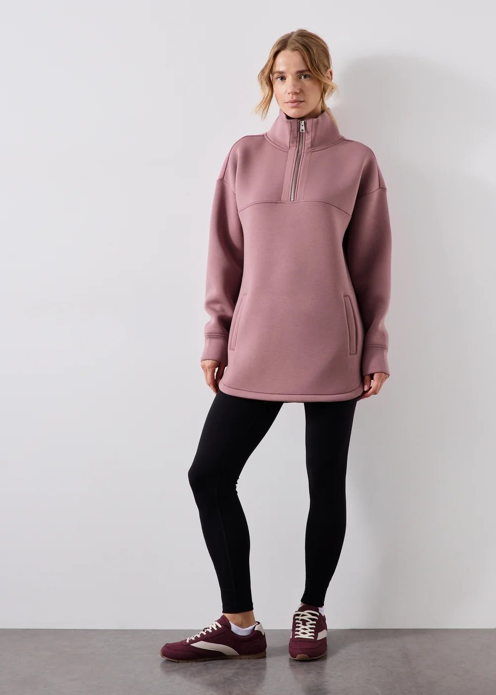 Souluxe Mauve Scuba Sweatshirt - XS Image 4