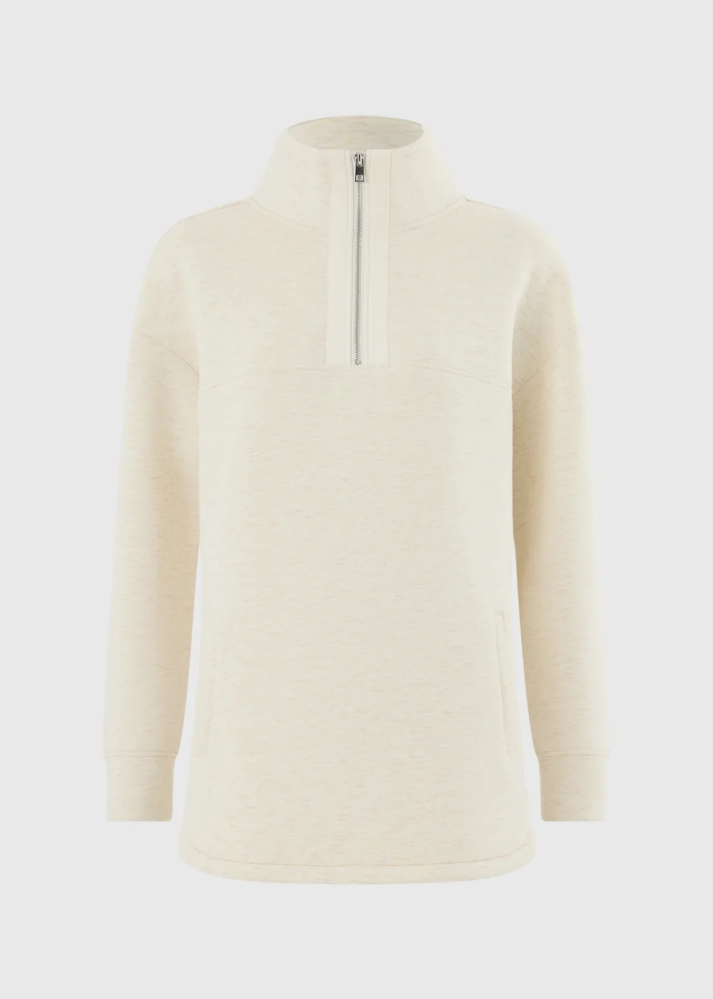 Souluxe Cream Scuba Half Zip - L Image 1