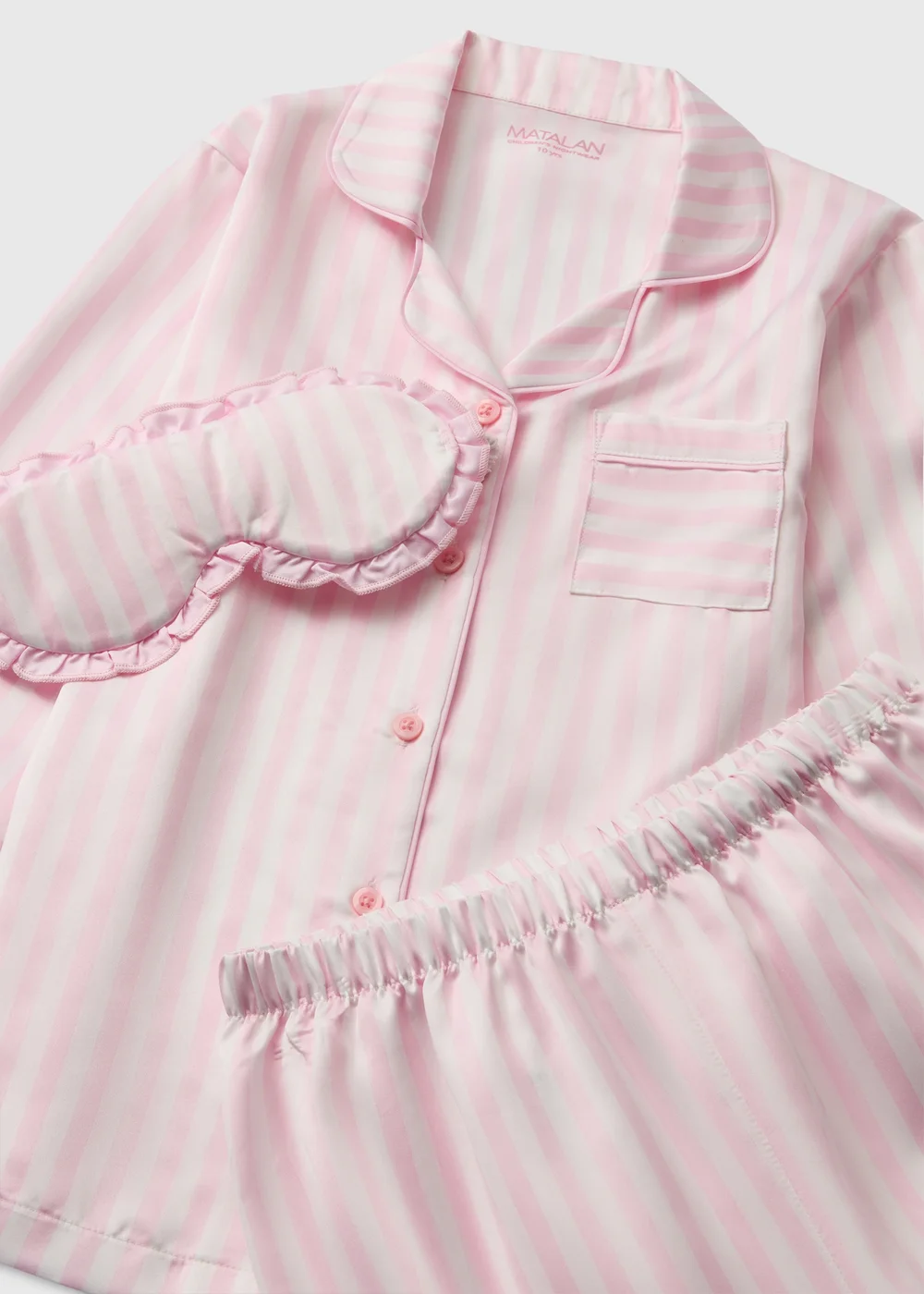 Girls Pink Stripe Pyjamas (7-13 yrs) - 7 Yrs Image 2
