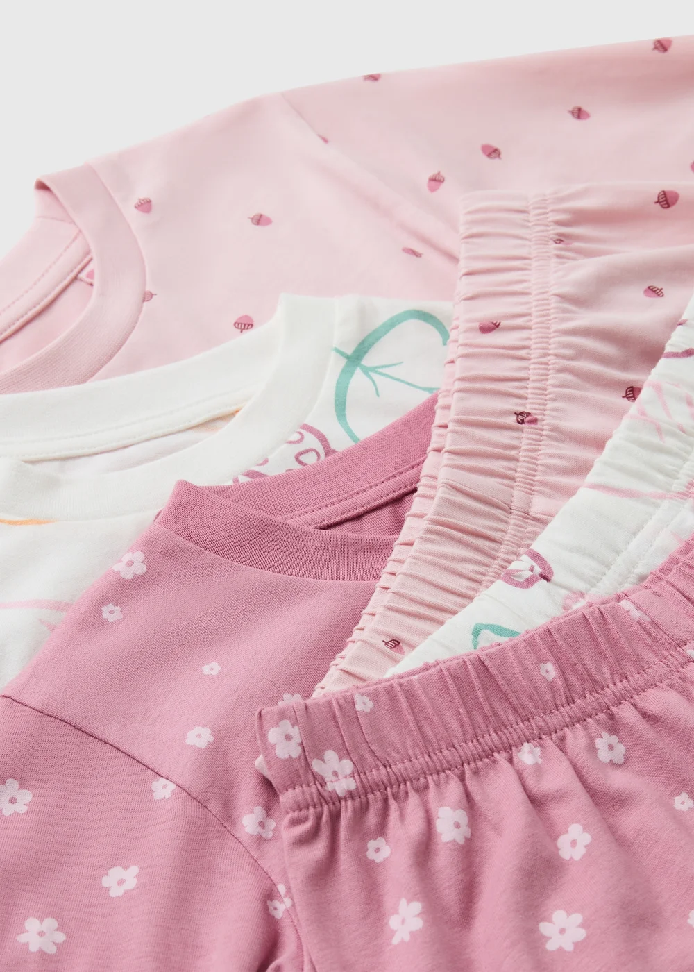 3 Pack Girls Pink Woodland Pyjama Set (1-7yrs) - 1-1.5 Yrs Image 2