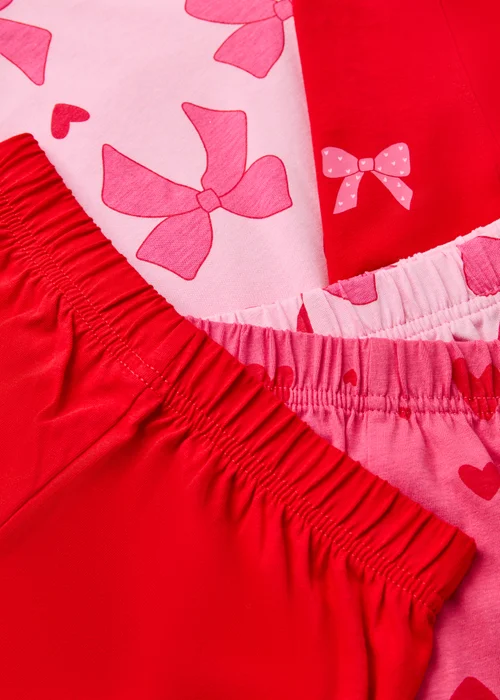 3 Pack Girls Red/Pink Pyjama Set (1-7 Yrs) - 1-1.5 Yrs Image 2