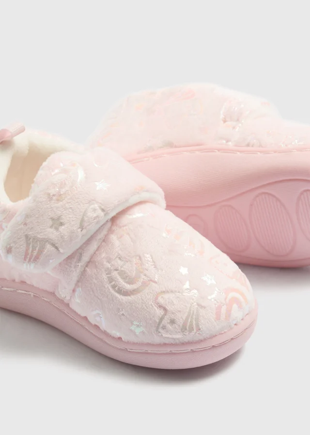 Girls Unicorn Cupsole Slipper (Younger 4-12)