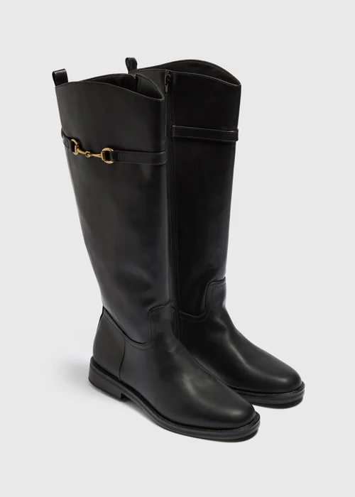 Black Rider Snaffle Knee High Boots - 3 Image 3