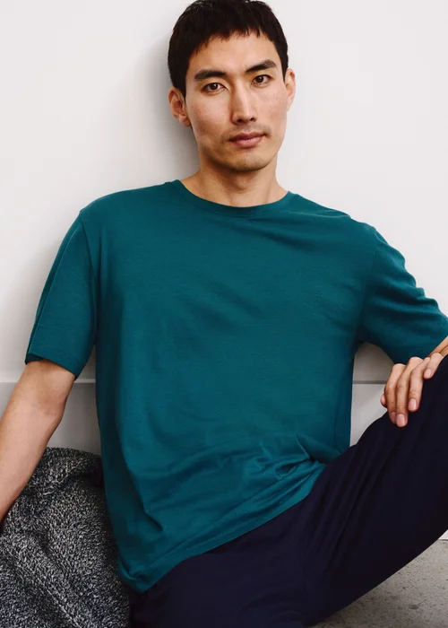 Teal Basic Long Pyjama Set - XS Image 1
