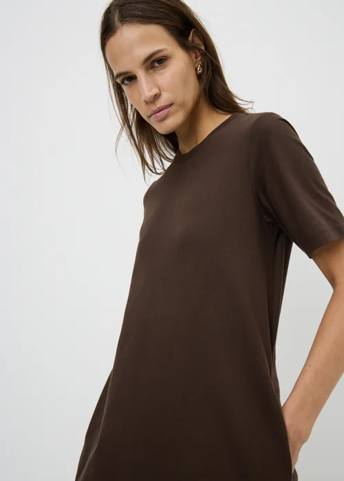 Chocolate Brown Midaxi T-Shirt Dress - 8 Image 3