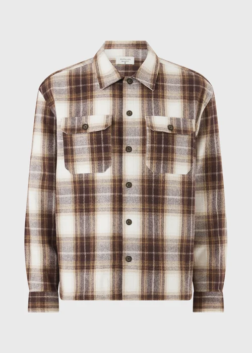 Brown Check Relaxed Overshirt - S Image 4
