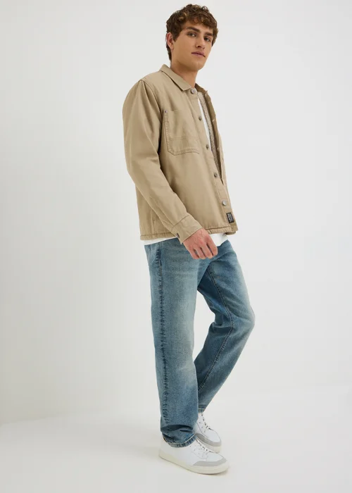 Stone Borg Herringbone Overshirt - S Image 1