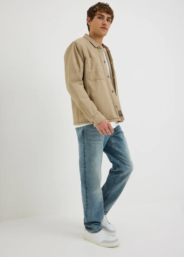 Stone Borg Herringbone Overshirt