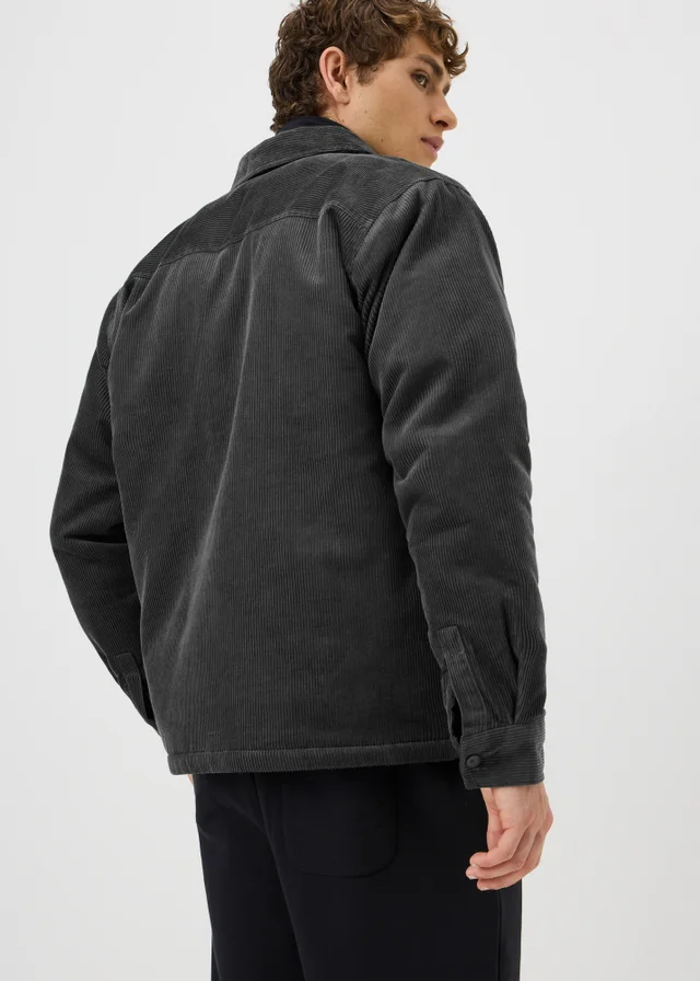 Charcoal Cord Shacket