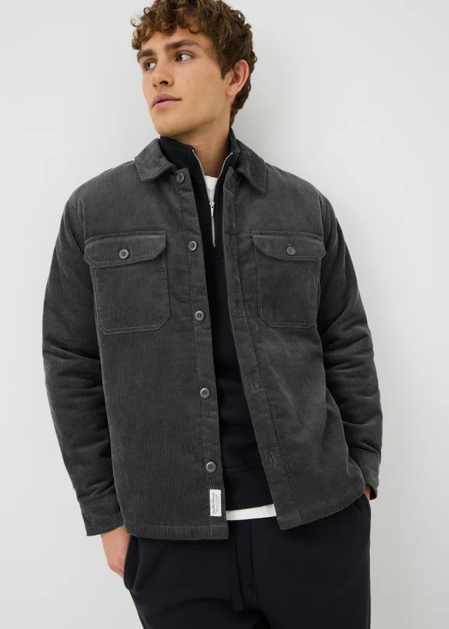 Charcoal Cord Shacket