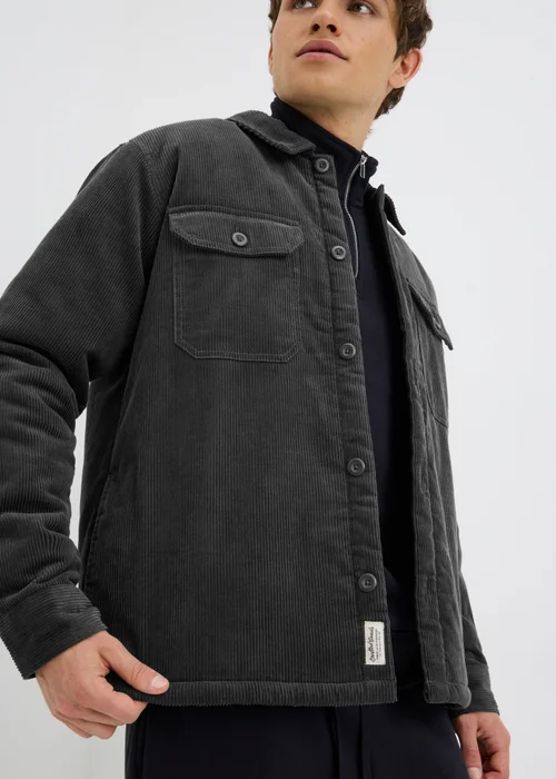 Charcoal Cord Shacket - S Image 3