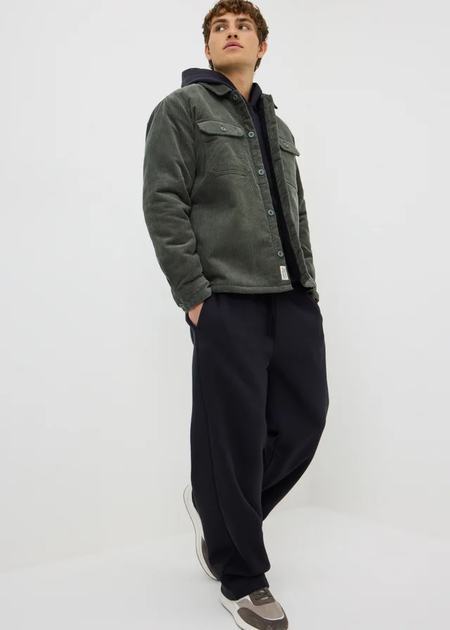 Green Cord Borg Overshirt Shacket