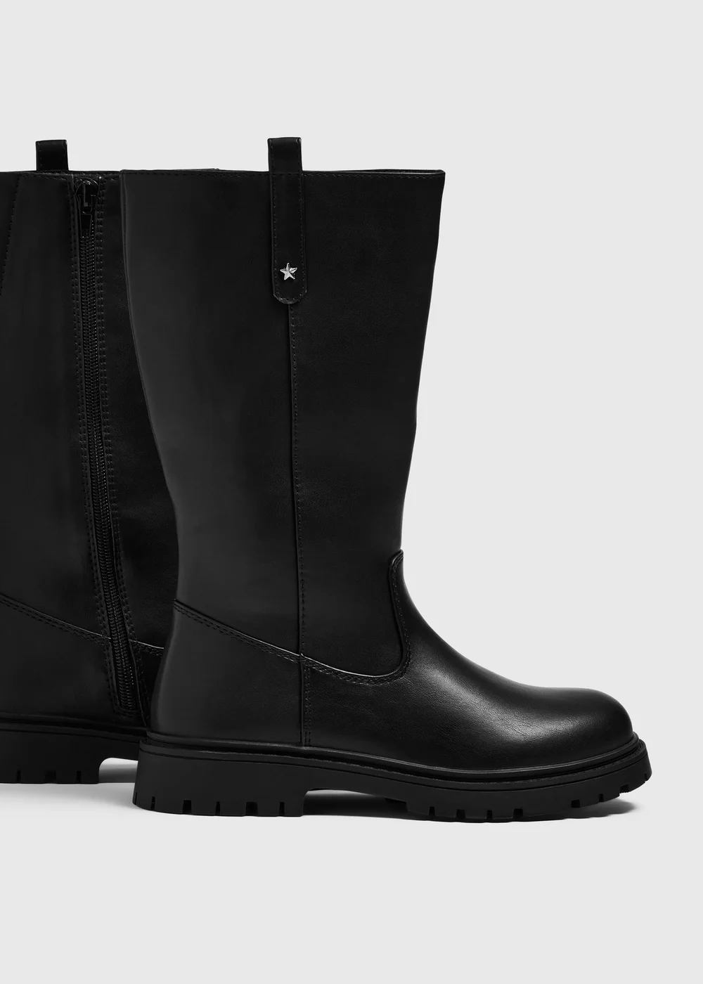 Girls Black Knee High Boots (Younger 10-Older 12) - 10 Infants Image 2