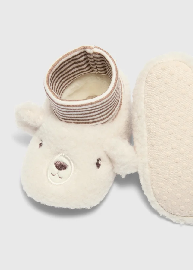 Baby Beige Bear Sock Boots (Newborn-18 Months)