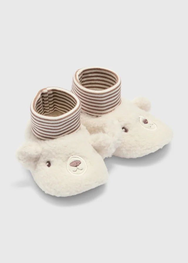 Baby Beige Bear Sock Boots (Newborn-18 Months)