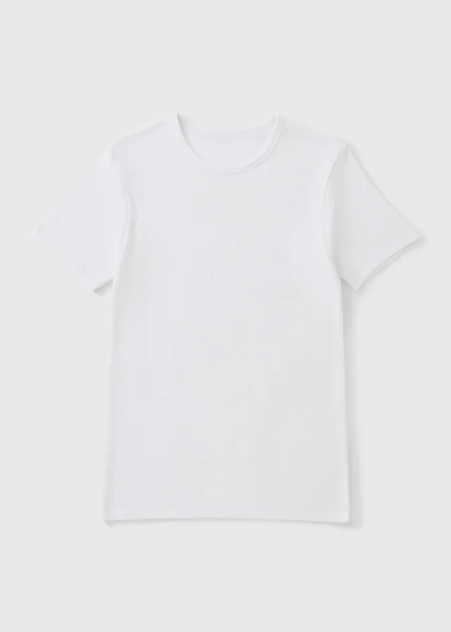 White Short Sleeve Medium Thermal T-Shirt