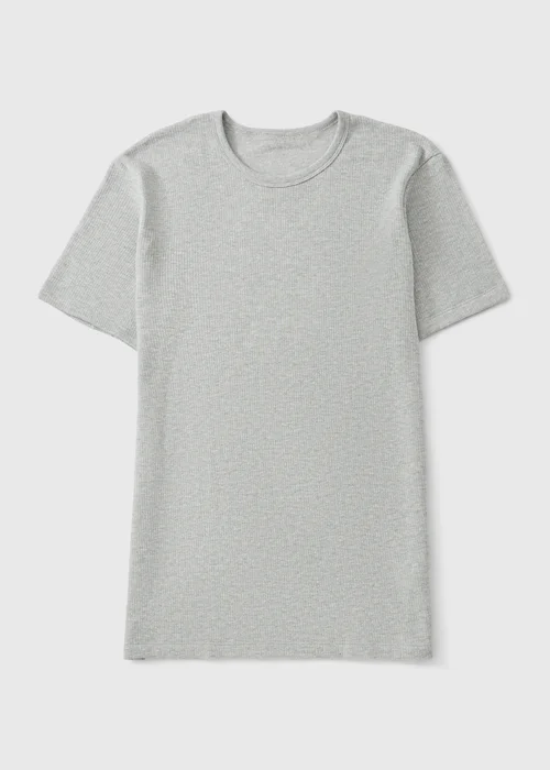 Grey Short Sleeve Medium Thermal T-Shirt - S Image 1