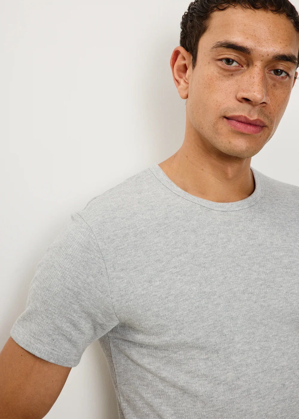 Grey Short Sleeve Medium Thermal T-Shirt - S Image 3